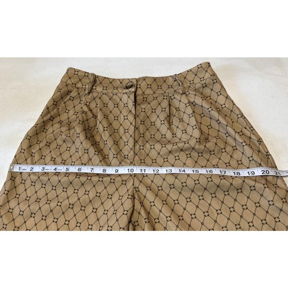 Shein Black/Beige Diamond Print Shorts Polyester Blend Size 6/Med (US)/38 (EU) - Picture 13 of 16